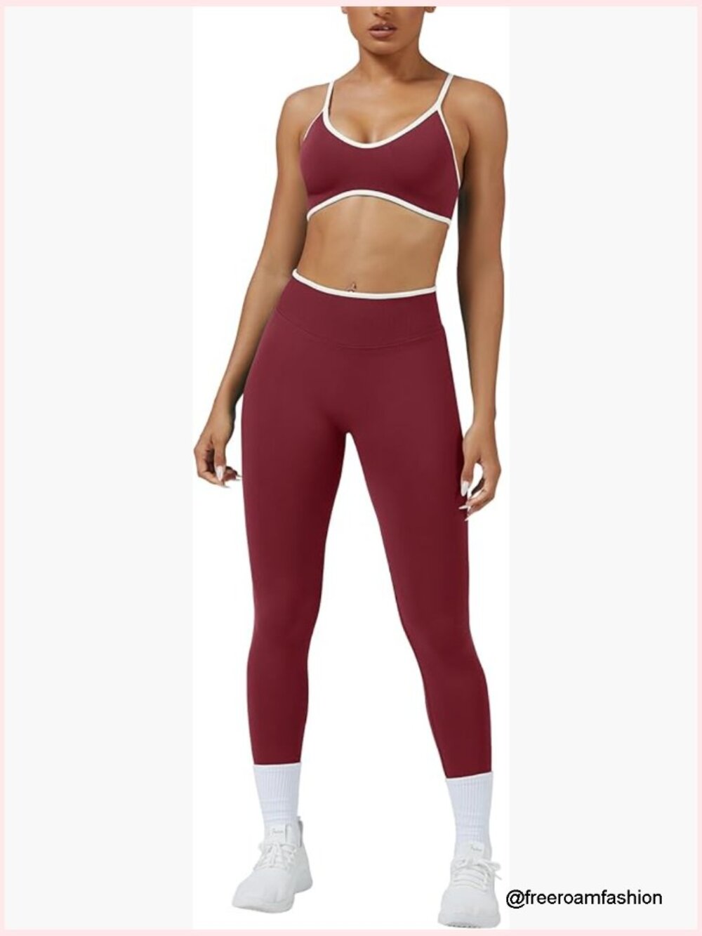 Seamless Color Block 2 Piece Workout Set Sports Bra High Waist Leggings Gym